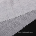 White striped crepe fabric